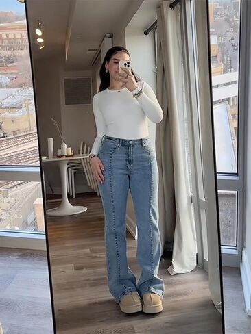 Atbuty النساء طاقم الرقبة الطويل الأكمام in Kuwait