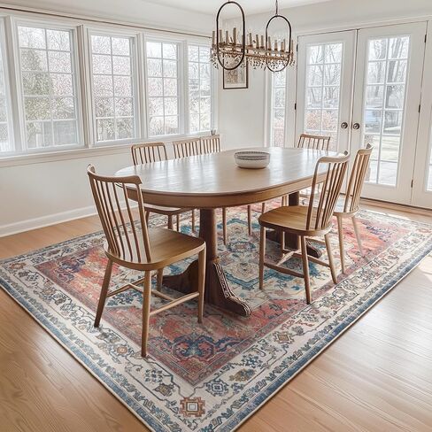Moody Congended 2x8 Runner Rugs لمدخل الممرات ، ميدالية عتيقة عداء السجاد المطبخ/غرفة النوم بجانب السرير/غرفة الغسيل/الحمام منخفضة الوبر قابلة للغسل ، بني متعدد/الزيتون in Kuwait
