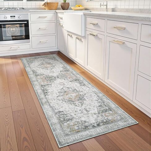 LIVEBOX Washable Kitchen Runner Rug,2x6 Boho Carpet Runners for Hallway,Low Pile Rug Runners Non Skid for Bedroom Entryway Laundry,Taupe in Saudi Arabia