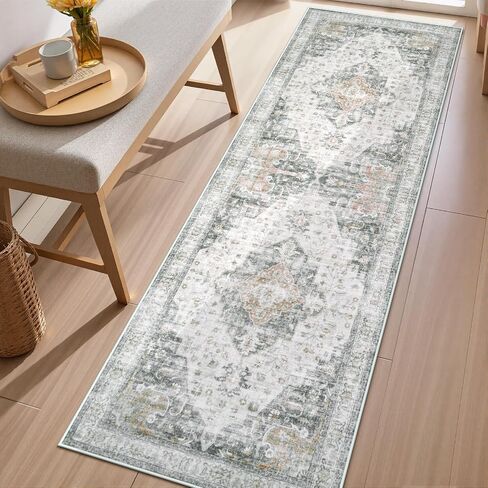 LIVEBOX Washable Kitchen Runner Rug,2x6 Boho Carpet Runners for Hallway,Low Pile Rug Runners Non Skid for Bedroom Entryway Laundry,Taupe in Saudi Arabia