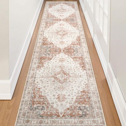 LIVEBOX Washable Kitchen Runner Rug,2x6 Boho Carpet Runners for Hallway,Low Pile Rug Runners Non Skid for Bedroom Entryway Laundry,Taupe in Saudi Arabia