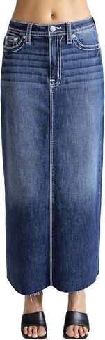 Miss Me Women's Fleur de Lis Mid-Rise Maxier Skirt in Saudi Arabia
