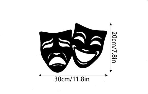 VALINSKY Comedy and Tragedy Theater Mask Metal Wall Art Mask Wall Decor Masks Laugh Cry Decor Drama Wall Decorations Theater Metal Sign for Living Room Theater Lovers Gifts in Saudi Arabia