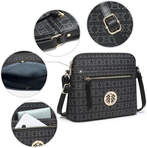 MKP COLLECTION Womens Fashion Crossbody Bag Medium Shoulder Purse with Adjustable Strap Multi Pockets for Travel Daily Use in Kuwait