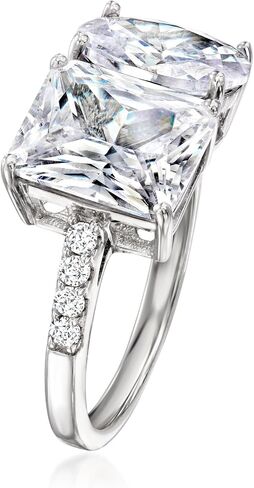 Ross-Simons 6.80 ct. t.w. CZ Toi Et Moi Ring in Sterling Silver in Saudi Arabia