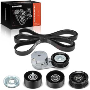 A-Premium Engine Serpentine Belt Drive Kit متوافق مع شيفروليه ، بويك وبونتياك سيارات-Uplander 2006-2009 ، Terraza 2006-2007 ، Montana 2006-2009-3.9L