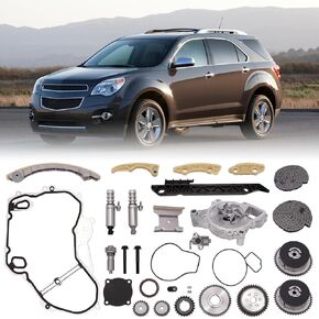 9-4201 سلاسل توقيت مجموعة مع مضخة المياه متوافقة مع G-M-C CHEVY BUICK EXHINOX MALIBU LACROSSE Regal Verano Terrain 2.4L 2.2L 2009-2017 ، الجزء رقم 90537632 ، 24424758 ، 12646783