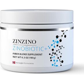ZinoBiotic+ Fiber Blend - Gut Health Fiber Supplement with 8 Fibers - GMO-Free, Gluten-Free, Supports Digestive Wellness - 180g