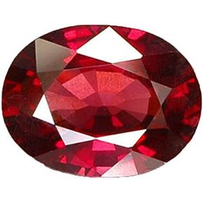 7.00 Ratti Red Ruby Stone Manik Manik Oval Stone معتمد للرجال والنساء