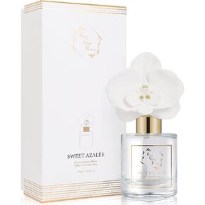 مجموعة ناشر القصب ، Pretty Valley Home Diffuser Gypsum White Orchid Flower Oil 120ml / 4.05fl Oz صندوق هدايا لحمام الحمام ديكور غرفة المعيشة ، العطر طويل الأمد (أوركيد أبيض)