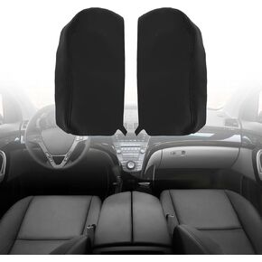 Priprilod One Pair Black Leather Center Center Lid Armrest Cover متوافقة مع Acura MDX 2007 2008 2008 2010 2011 2012 2013 (جزء من الجلود فقط)