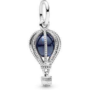 Blue Hot Air Balloon Charm Compatible with Pandora Charms Bracelets Travel Birthday Christmas