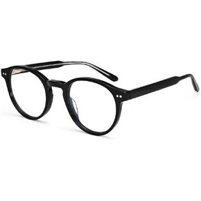 Dollger Blue Light Gwing Glockes for Woman Men Men Crice Acetate Frame Round Computer Gluelight Glasses غير وصفة طبية in Kuwait