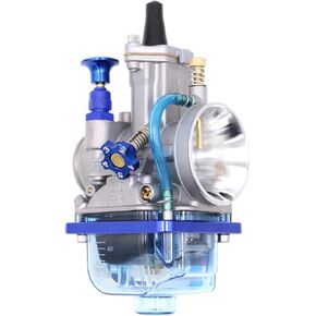 Carburetor Universal Portycle Racing PWK 21mm-34mm ، مع Blue Float Bowl Cup Cup Mifold for 2T 4T Scooter Scooter ATV Quad Pit Bike 50CC-350CC PWK Carburet (28mm)