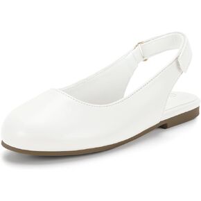 Hehainom Flats Flats Slingback Round Toe Sandals Toddler Little Kids Summer Flower Girl Communion Church Shoes