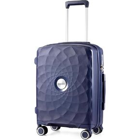 Hardside Carry On Luggage, TSA Lock Carryon Suitcases with Wheels, 20 Inch Carryon Luggage 22 x 14 x 9 Airline Approved with Cup Holder