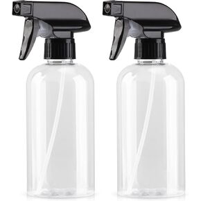 Spray Bottle for Plant - 12.85oz/380ml Fine Mister Plastic Empty Spray Bottles, Clear Water Spray Bottle for Plants, Hair, Cleaning - BPA Free - Leak Proof