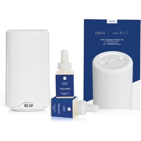 Capri Blue Pura Plus Smart Home Fragrance Diffuser Kit - Includes 1 Pura Diffuser and 2 Volcano Pura Refills - Notes of Tropical Fruits & Sugared Citrus