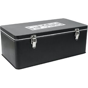 DreamsEden Tin Metal Keepsake Box, Small Storage Box with Hinged Lid, Vintage Decorative Memory Container Case Gift Boxes for Keepsakes Wedding Card Letter Artwork Photos Seed, 11.5L x 6W x 4.375H in
