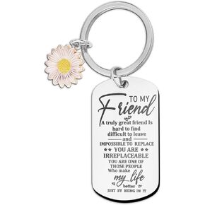 Ouligay Best Friend Keychain Friendship Gifts for Women Bestfriend Birthday Gifts for Women Graduation Bff Bestie Long Distance Friendship Best Friend Coworker Leaving Going Away Goodbye Farewell Gift