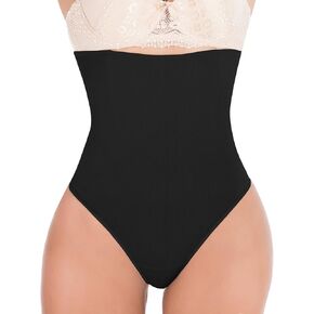FUT Tummy Control Thong Shapewear for Women Seamless Butt Lifting Panties High Waisted Body Shaper Shorts