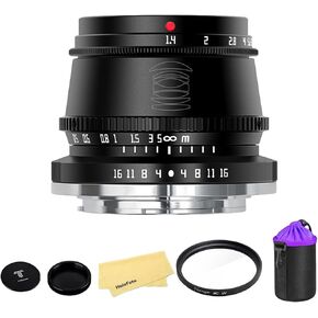عدسة TTARTISAN 35 مم F1.4 APS-C ذات فتحة كبيرة MF متوافقة مع كاميرات تثبيت FX X-A1 X-A10 X-M1 X-M2 X-H1 X-T20 X-T3 X-T4 X -T100 X-T200 X -T30 X-PR00 1 XS100 إلخ (أسود)