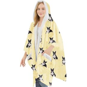 Cozy Sherpa Snugg Wrap for Women - Soft Fleece Blanket Hoodie - 32 Dog and Cat Breeds - Warm Lightweight Gift for Pet Lovers