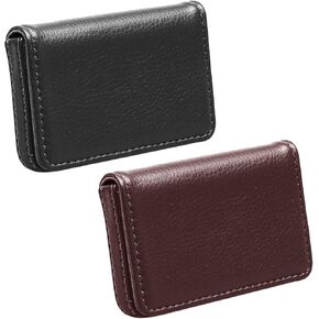 2 عبوة حامل بطاقة العمل PU CASE LEATHER Multi CARD