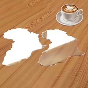 Africa-Shaped Transparent Acrylic Coaster - Cute Coffee Cup Coaster, Stylish Desk Decorative Accessory for Home & Office