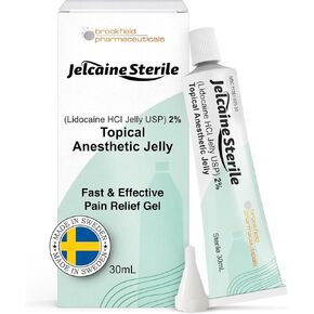 Lidocaine Jelly 2% Numbing Gel for Burn Relief 30ml - Sunburn Relief with Lidocaine, Topical for Pain, Minor Cuts, Skin Irritation, Insect Bites, Sensitive Area, Anesthetic Over-the-Counter Medication