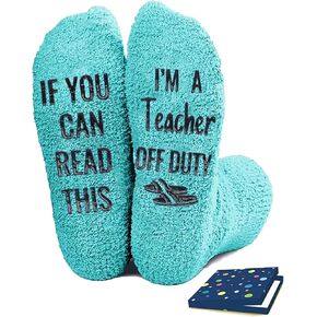 Teacher Socks for Women, Teacher Appreciation Gifts, End of Year Teacher Gifts （Green）
