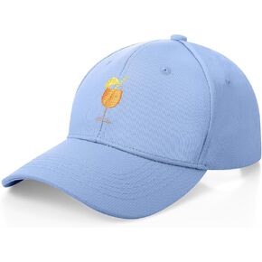Hercicy Cocktail Cap Aperol Spritz Social Club Gift Trucker Hat Drinking Funny Baseball Cap Adjustable Unisex Baseball Hat (Cocktail,Blue)