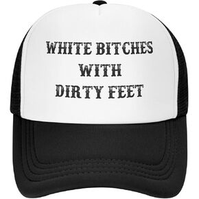 Buxtom White Bitches مع أقدام قذرة مضحكة شبكية قابلة للتعديل قبعة سائق للجنسين قبعات الصيد الرجال الرجال