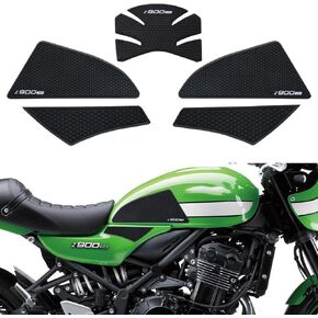 for Z900RS z900rs 2023 2024 Motorcycle Side Fuel Tank pad Tank Pads Protector Stickers Decal Gas Knee Grip Traction Pad Tankpad Z900RS Tank Grips (One Set) Black