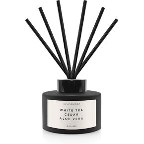 بيئة مستوحاة من مصمم TF Oud Wood Reed Diffuser ، 200 مل من العطرية الفاخرة المعطرة (Oud Wood | Guaiac Wood | Cedar) من نماذج القصب للمنزل ، ورائحة الزيت المنتشرة ، ومنتجات العطور المنزلية