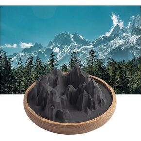 Non Electric Mountain-Shaped Passive Diffuser with Natural Fruit Scents for a Serene Atmosphere (Black)