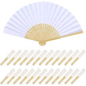 Wytaohzl 24pcs الورق الوردي المشجعين محمولة مراوح قابلة للطي. الورق مروحة يدوية مروحة مروحة مروحة مطوية معجبي مروحة الحفلات لحفل الزفاف دش الطفل in Kuwait