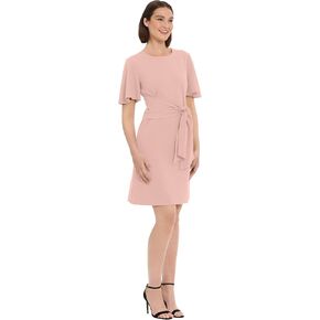 Donna Morgan Women's Tie Front Crepe Dress