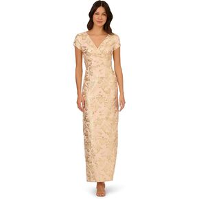 Adrianna Papell Women's Matelasse Long Dress
