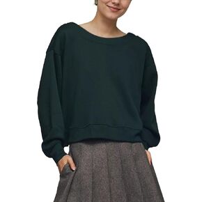 D-Sun Womens Open Sweatshirtts كبير الحجم كبير الأكمام الطويلة