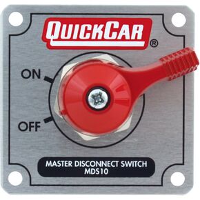 منتجات سباق QuickCar 55-021 Silver 2-1/2 "High X 2-1/2" لوحة مفتاح فصل بطارية واسعة مع لوحة التثبيت