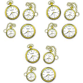 Beistle , 12 Piece Clock Cutouts, 10"-12.75", Black/White/Yellow