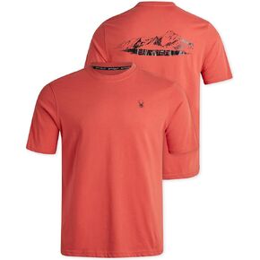Spyder Mens T-Shirts - Soft Cotton Blend Crew Neck Short Sleeve Graphic Tees for Men - Casual Shirts for Daily Wear (S-XL)