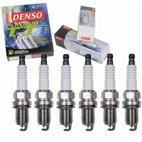 6 pc DENSO Platinum TT Spark Plugs compatible with Jeep Commander 3.7L V6 2006-2010