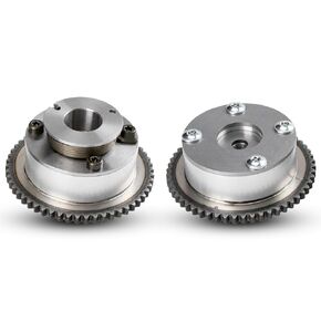 24350-2E011 24370-2E010 Intake & Exhaust VVT Camshaft Sprocket Timing Gear Fit for 15-20 Kia Soul/Cerato/Forte/Forte5, 14-20 Hyundai Elantra/Kona/Tucson 1.8L 2.0L # 243502E011 243702E010