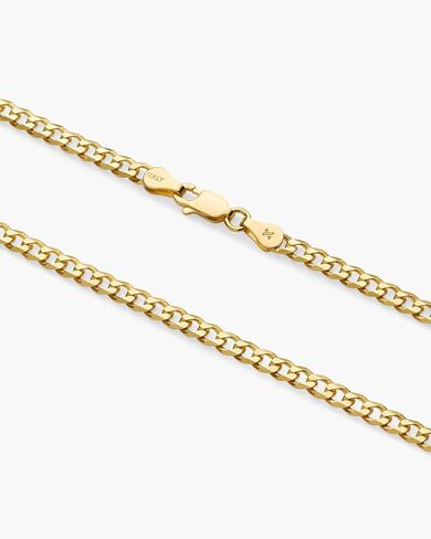 JAXXON Curb Chain - 3mm | 925 Sterling Silver Chain Necklace for Men - Silver 22 Inch in Saudi Arabia