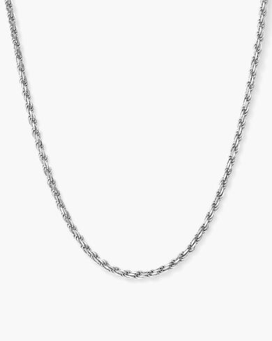 JAXXON Curb Chain - 3mm | 925 Sterling Silver Chain Necklace for Men - Silver 22 Inch in Saudi Arabia