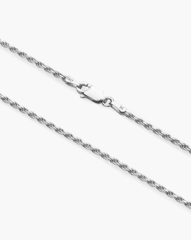 JAXXON Curb Chain - 3mm | 925 Sterling Silver Chain Necklace for Men - Silver 22 Inch in Saudi Arabia