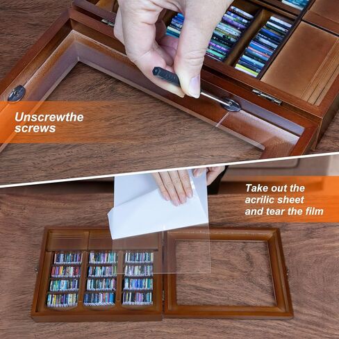 Anxiety Bookshelf Mini Books with 300PCS Mini Bookshelf Shake Away Your Anxiety Wooden Miniature Book Library for Stress Relief, Home and Office Decor, Unique Gift for Book Lovers-Brown in Saudi Arabia
