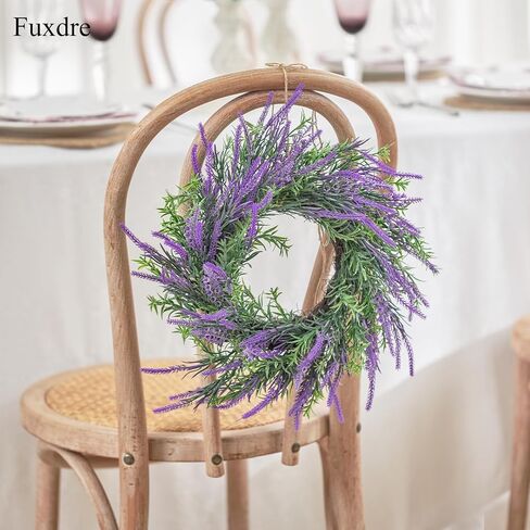 12 Inch Candle Rings Wreaths with Lavender Decor (1 Pc) - Floral Wreaths for Pillar Candles, Spring Summer Wedding, Home Tabletop, Door, Cabinets in Saudi Arabia